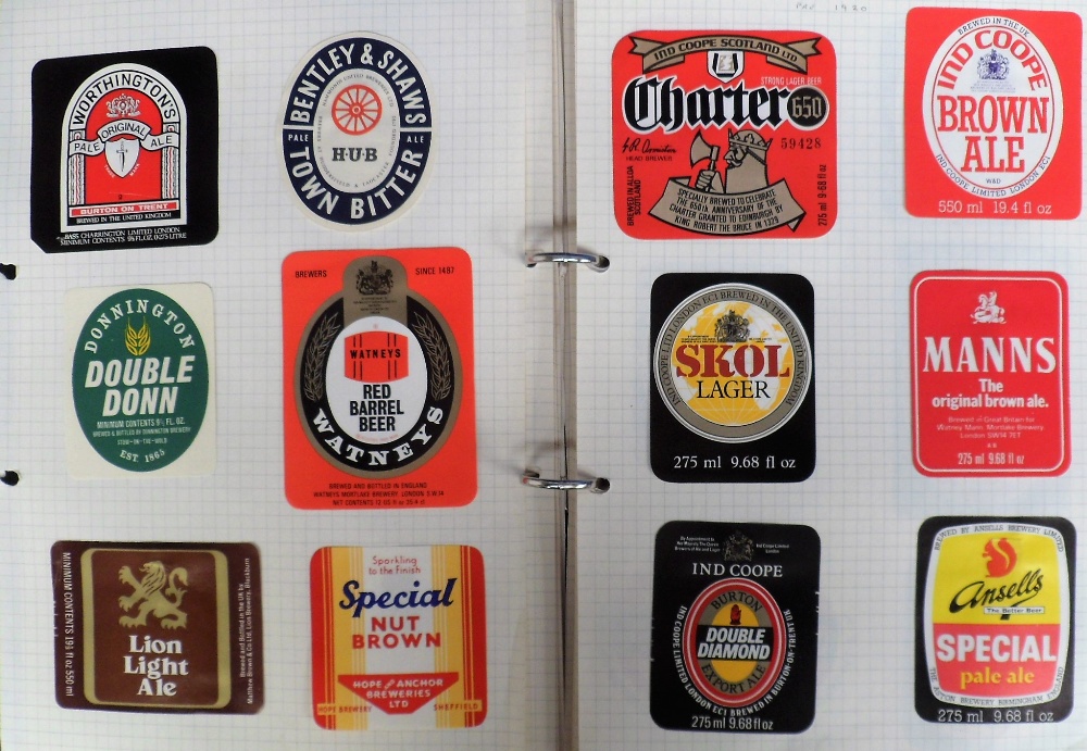 Beer labels, a lever-arch album containing approx. 300 hinged labels to loose pages , many Mitchells - Image 3 of 4