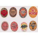 Beer label, Truman's, Sparkling Ale, vertical oval, 83mm high (marks to back, front good), Chas Rose