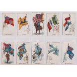 Cigarette cards, Rutter, Flags & Flags with Soldiers (White card), 10 cards, Cape Colony, China,