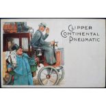 Postcard, Advertising, Motoring, chromo advert for Clipper Continental Pneumatic Tyres, ub (some