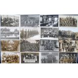 Postcards, Military, 29 cards, RP's & printed, 1910-1930 inc. Groups, Hospital, Crowds, Camps, RFA