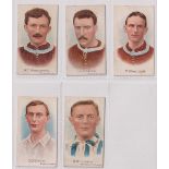 Cigarette cards, Cohen, Weenen & Co, Cricketers, Footballers, Jockeys, 5 Football cards, Athersmith,