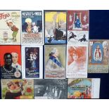 Postcards, Advertising, 12 cards inc. French Theatre, New York 1918, Coca-Cola comic card 1922,