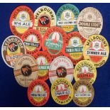 Beer labels, Melbourn Bros, Stamford, Lincs, a selection of 16 vertical oval labels, (5 with