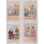 Trade cards, Liebig, Adults Advertising the Extract II, ref S13, four cards issued 1872 (gd) (4)