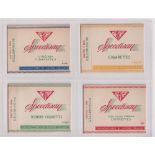 Cigarette packets, Mavros, Holland, four different coloured hulls, each for 20 cigarettes for '