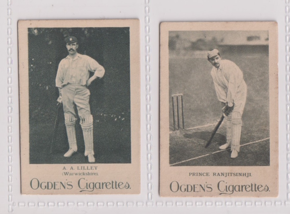 Cigarette cards, Ogden's, Cricketers & Sportsmen, Cricketers, two cards, A. A. Lilley Warwickshire &