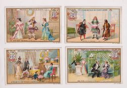 Trade cards, Liebig, Productions at the Comedie Francaise, ref S663, set, 6 cards, issued 1883 (gd)