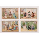 Trade cards, Liebig, Productions at the Comedie Francaise, ref S663, set, 6 cards, issued 1883 (gd)