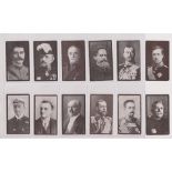 Cigarette cards, Bewley's, War Series (Portraits, Multi-Backed) (set, 12 cards) (a few slight marks,