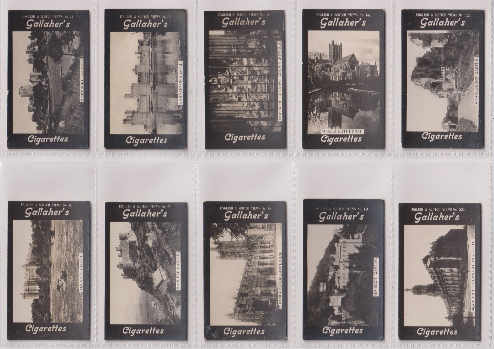 Cigarette cards, Gallaher, English & Scottish Views (set, 100 cards) (some slight marks, gen gd)