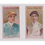 Cigarette cards, Phillips, General Interest Series, Horseracing, Jockeys, two cards, Mornington