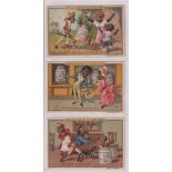 Trade cards, Liebig, Happy Negroes, ref S202, 3 different sets, German, French & Belgian edition (