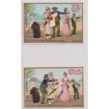 Trade cards, Liebig, The Coalman & The Englishman, ref S334 (set, 6 cards), French edition (gd) (6)