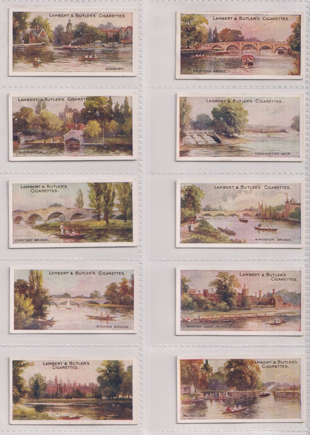 Cigarette cards, Lambert & Butler, The Thames from Lechlade to London (set, 50 cards, mixed - Image 9 of 10