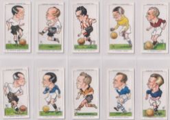 Cigarette cards, Football, Ogden's, two sets, Football Caricatures (50 cards, ex) & Football Club