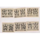 Trade cards, Barratt's, Football Team Folders, 6 cards, Derby County Division 1 (1933),
