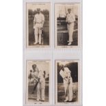 Cigarette cards, Pattreiouex, Famous Cricketers (C1-96, printed backs), 4 cards, nos C32 Mann, C35