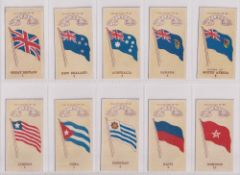 Trade cards, Nuggett Polish, Flags of All Nations (set, 50 cards) (1 card with back damage (no 45,