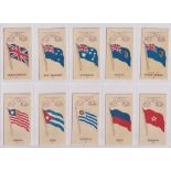 Trade cards, Nuggett Polish, Flags of All Nations (set, 50 cards) (1 card with back damage (no 45,