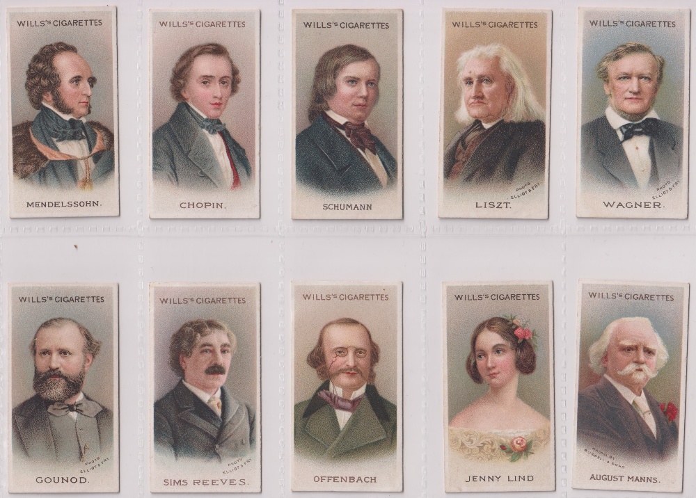 Cigarette cards, Wills, Musical Celebrities 1st & 2nd Series (two sets, 50 cards in each) (vg) (