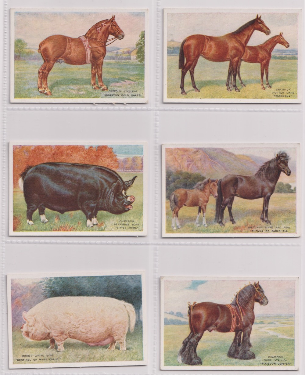 Cigarette cards, Player's, two sets, British Live Stock (Overseas) 'L' size (25 cards) & Live