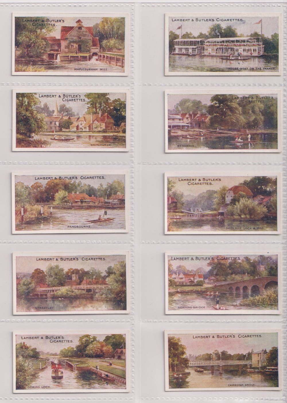Cigarette cards, Lambert & Butler, The Thames from Lechlade to London (set, 50 cards, mixed - Image 5 of 10