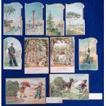 Trade cards, France, Au Bon Marche, collection of 10 novelty cards with special features, 6 open