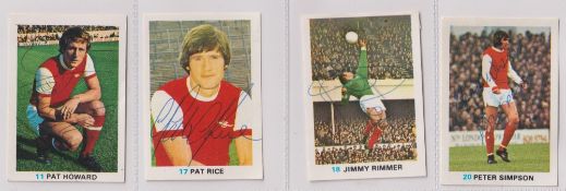 Trade stickers, FKS Soccer Stars 1977-78, a collection of 204 different signed stickers, mostly