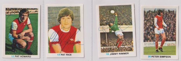 Trade stickers, FKS Soccer Stars 1977-78, a collection of 204 different signed stickers, mostly