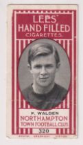 Cigarette card, Lees, Northampton Town Football Club, type card, no 320 F. Walden (horizontal