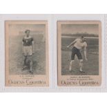 Cigarette cards, Ogden's, Cricketers & Sportsmen, Athletes, two cards, A. R. Downer (Edinburgh) (gd)