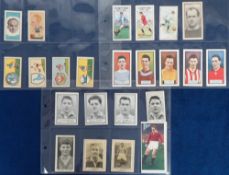 Trade cards, Football, a collection of 23 type cards from various series, several relating to