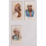 Cigarette cards, USA, Kimball & Co's, Savage & Semi-Barbarous Chiefs & Rulers, 3 cards, Jindee