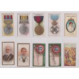 Cigarette cards, Taddy, 10 type cards, British Medals & Ribbons (2), British Medals & Decorations,