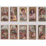 Cigarette cards, USA, Duke's, Ocean & River Steamers, (set, 36 cards) (light toning to some backs