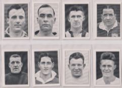Cigarette cards, Hill's, 2 sets, Popular Footballers Series B 'M' size (20 cards) & Famous
