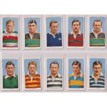 Cigarette cards, Rugby, 3 sets, Churchman's, Rugby Internationals (50 cards), Ogden's, Famous