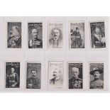 Cigarette cards, Richard Lloyd & Sons, Boer War Celebrities, (14/25) including Lord Kitchener (