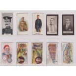 Cigarette cards, Smith's, 10 scarce type cards, Boer War Series (Black & white) (1, creased), Boer