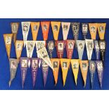 Trade Felts, USA, Anon, Cinema Stars, 32 different triangular shaped pennants, each with image of