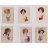 Tobacco silks, USA, Anon (BAT), Beauties, 'M' size (set, 25 silks) (2 mounted on card, some toning &