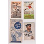 Tobacco issue, Players, Sport, 4 fixture cards, Cricket Fixtures for 1929, British Isles Rugby