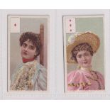 Cigarette cards, Richmond Cavendish, Beauties (playing card inset), two cards AD & 3D (gd/vg) (2)