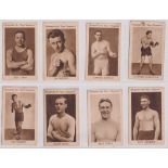 Trade cards, Boys Magazine, Boxers, 'M' size (set, 8 cards) inc. Jack Dempsey (some slight marks,