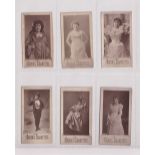 Cigarette cards, Ogden's, Actresses, Woodburytype, 6 cards, Ogden's ref book, item no 13, numbers