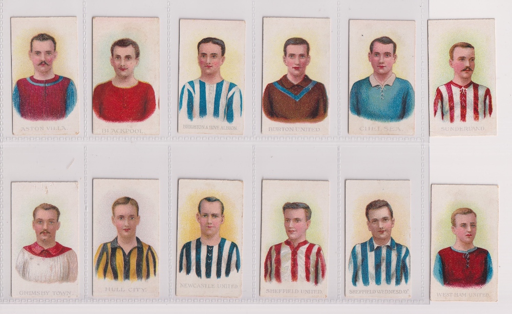 Cigarette cards, Wills (Scissors), Football Club Colours, 12 cards, Aston Villa, Blackpool, Brighton