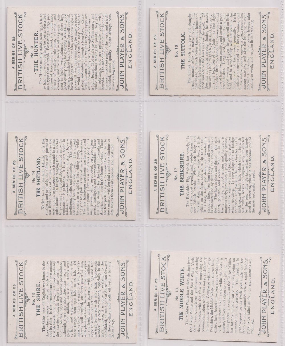 Cigarette cards, Player's, two sets, British Live Stock (Overseas) 'L' size (25 cards) & Live - Image 2 of 4