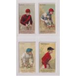 Cigarette cards, USA, Allen & Ginter, Racing Colours of the World (White border), 4 cards, Aug