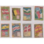 Tobacco silks, Argentina, Compania Tabacalera, Flags & Stamps, 'M' size, 23 different (some creasing